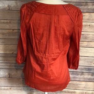 Anthropologie Tops - Anthropologie Maeve Burnt Orange Blouse Size 8 039 Anthropologie Tops - Anthropologie Maeve Burnt Orange Blouse Size 8 039